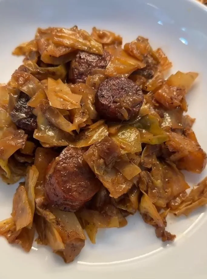 Honey-Mustard Sausage and Cabbage Skillet