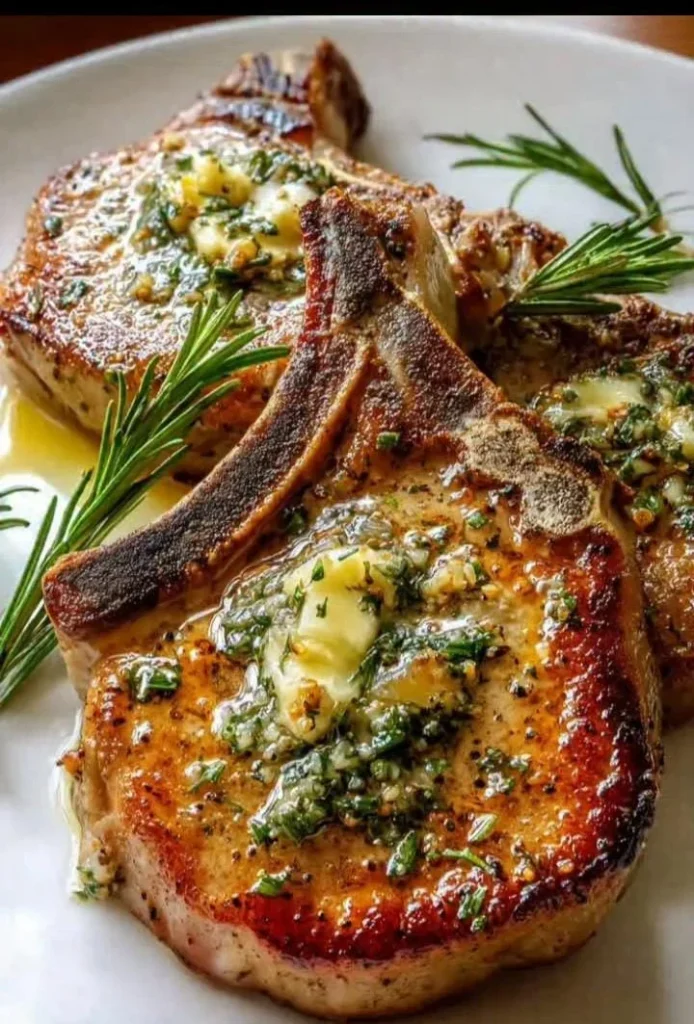 Garlic Herb Skillet Pork Chops | Porkchops Dinner Ideas