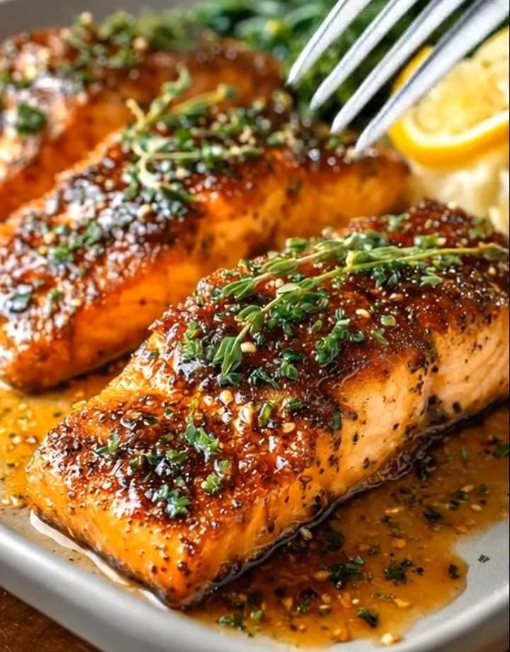 Honey Mustard Mediterranean Salmon