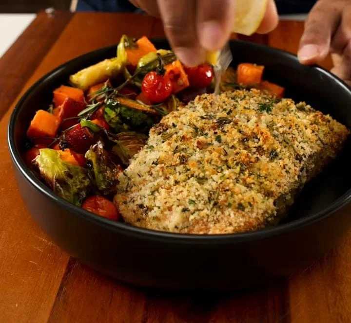 Herb-Crusted Mediterranean Salmon