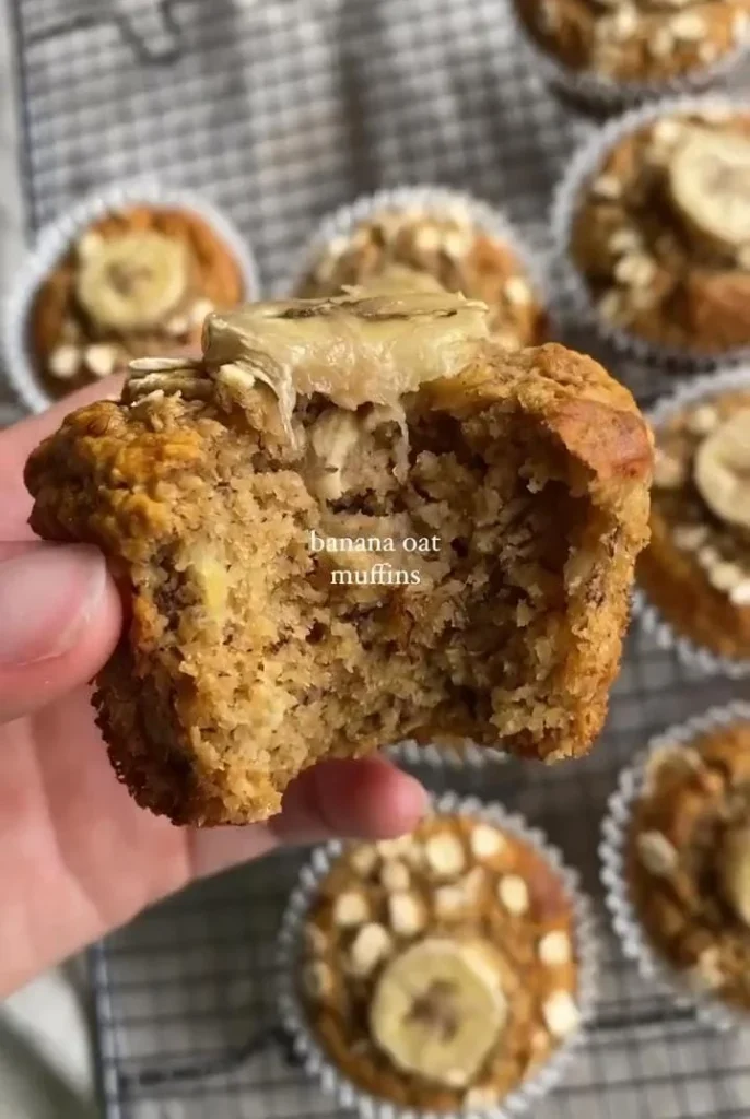 Soft Banana Oat Travel Muffins