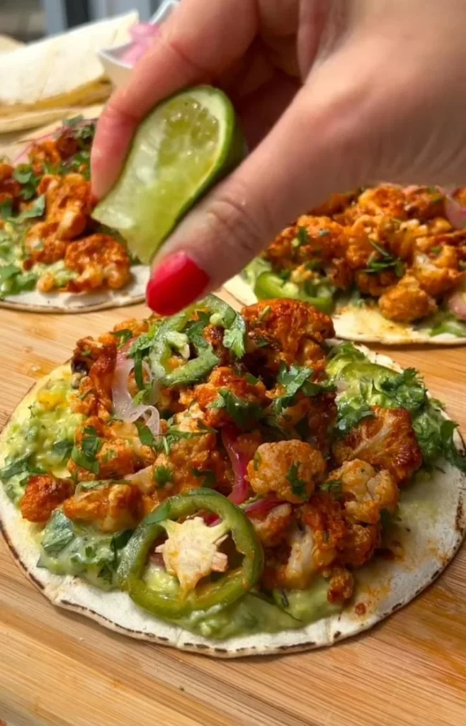 Baja Cauliflower Tacos with Cilantro Lime Slaw