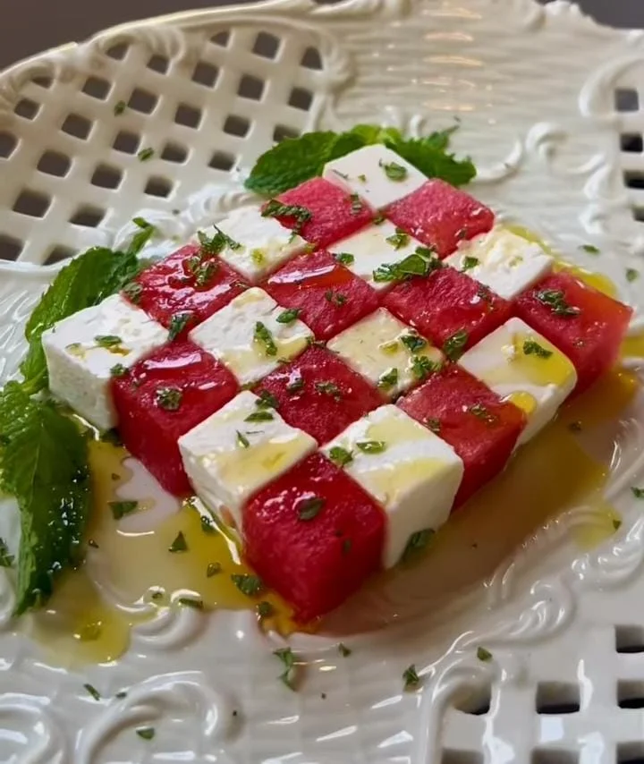 Watermelon Feta Mint Salad