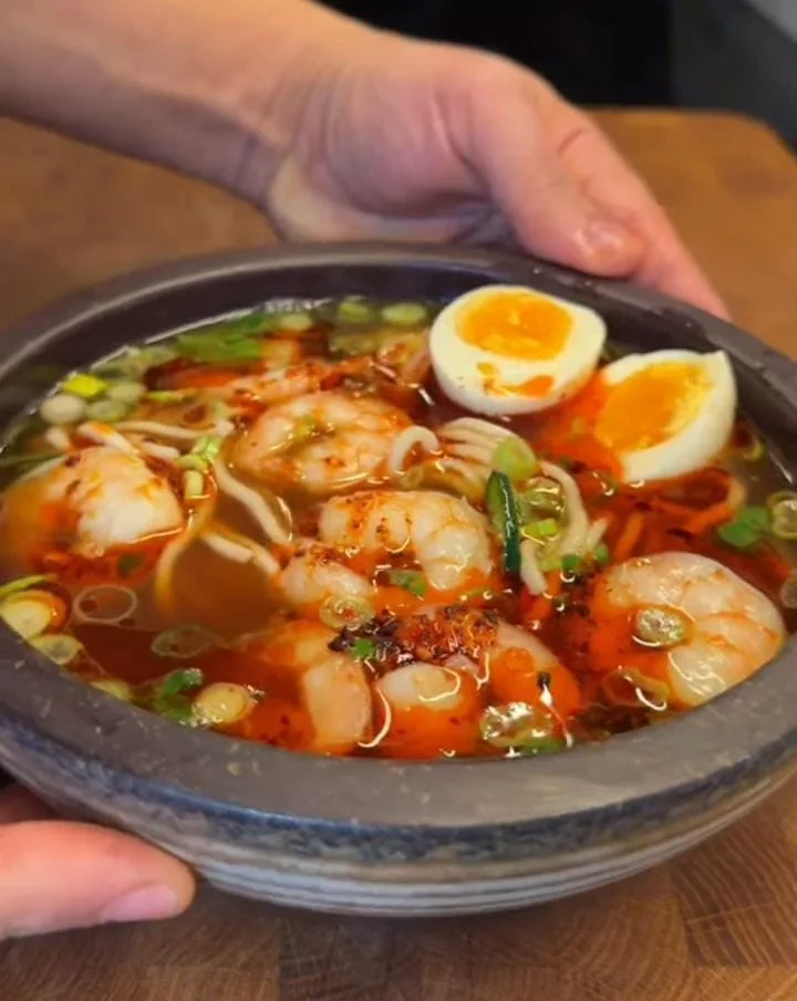 Spicy Shrimp Chili Ramen Bowl