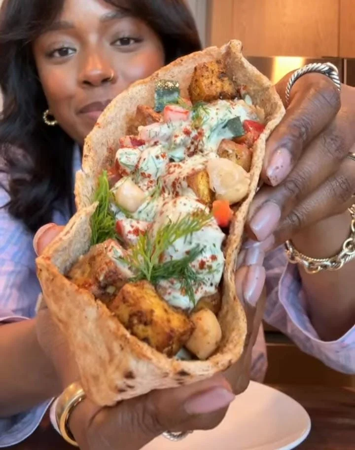 Greek Chickpea Salad Pita