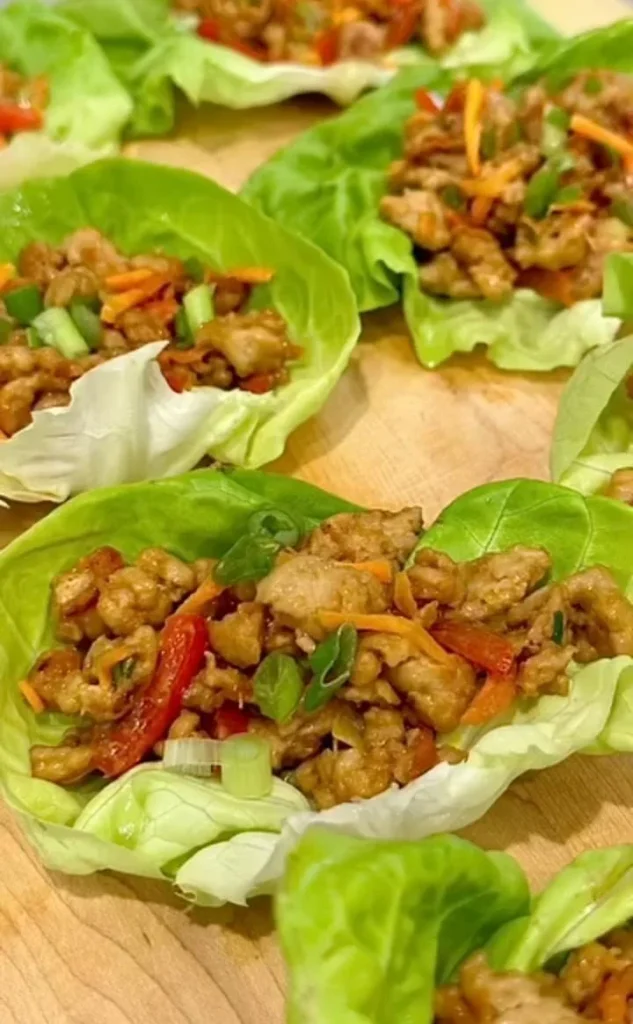 Spicy Ground Chicken Lettuce Wraps