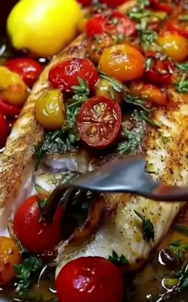 Baked Tilapia with Spinach and Tomatoes