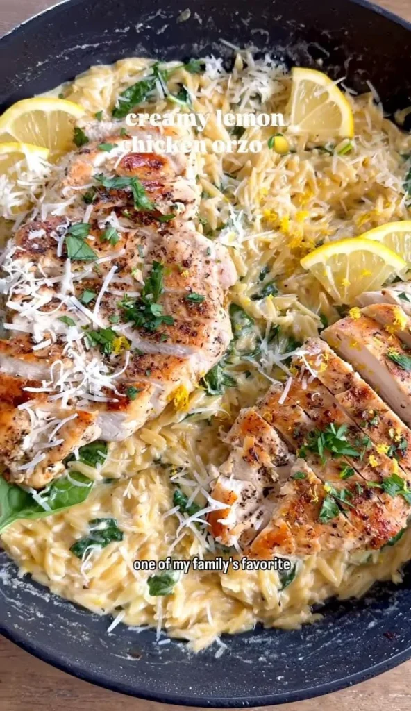 Lemon Garlic Chicken Orzo
