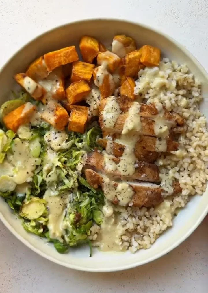 Roasted Brussels Sprouts and Chicken