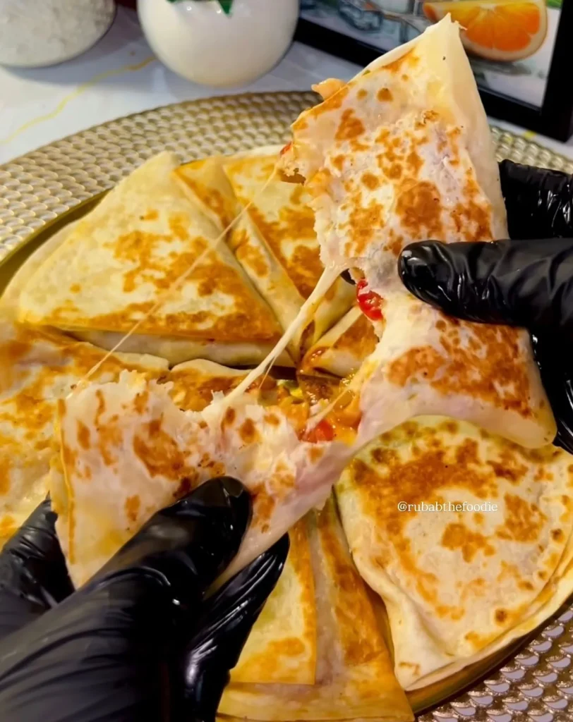 Chicken Quesadilla Triangles