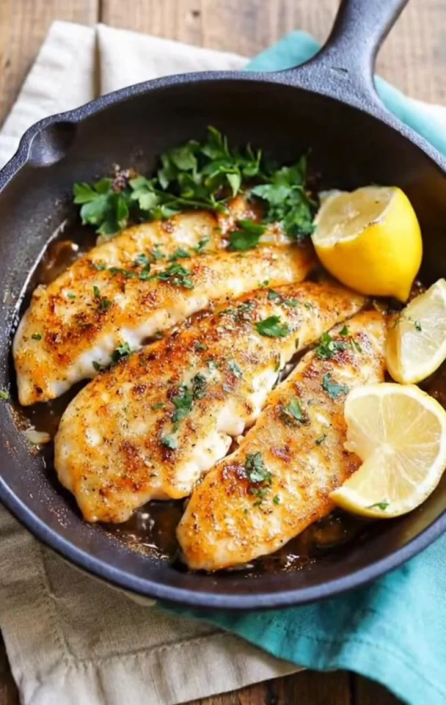 Lemon Garlic Tilapia with Veggies