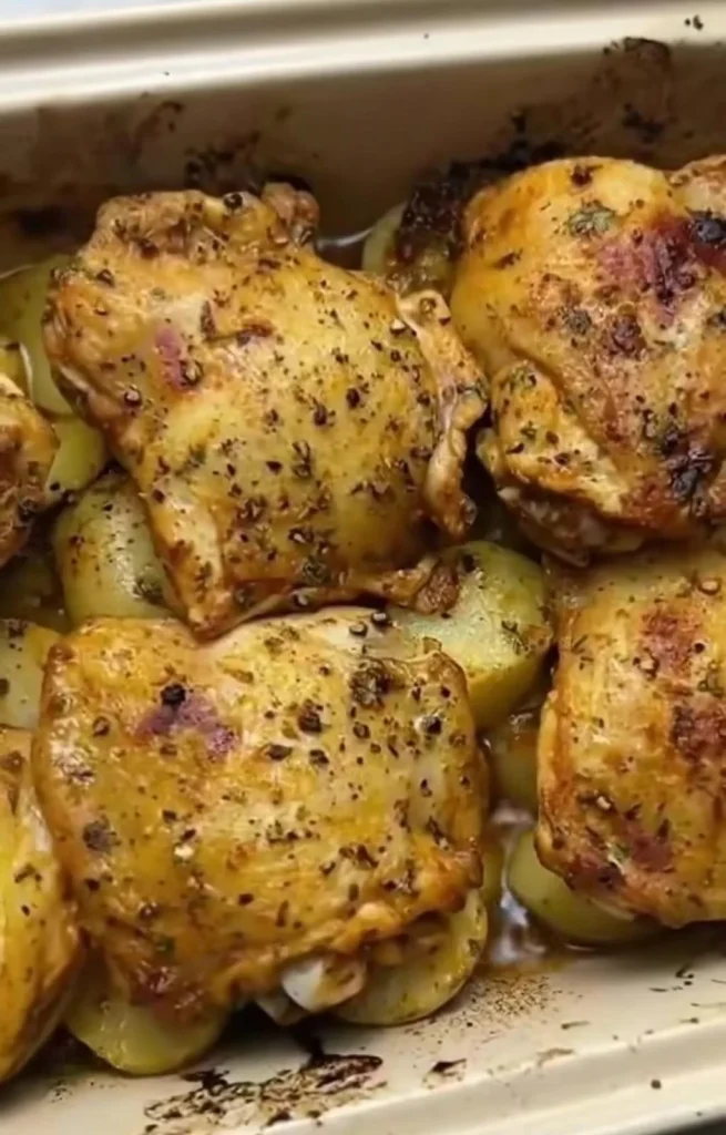 Lemon Garlic Mediterranean Chicken Thighs