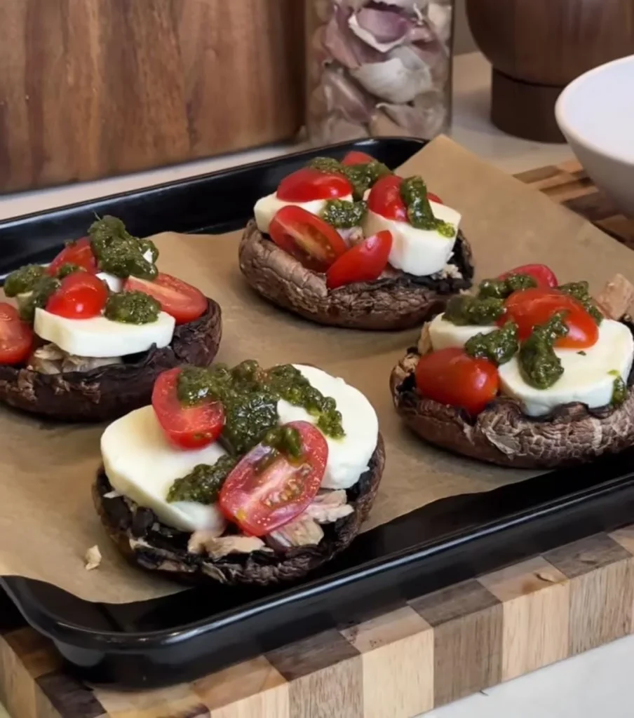 Caprese Stuffed Portobello Mushrooms
