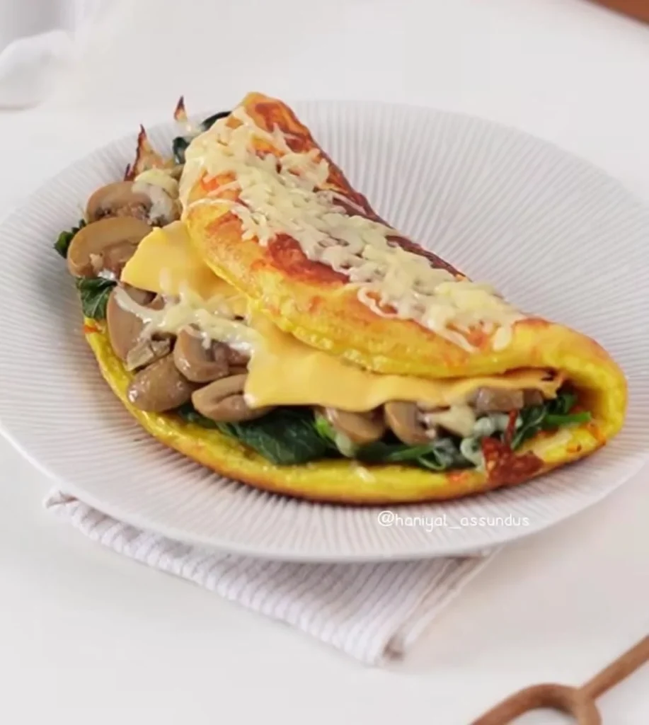 Spinach and Mushroom Omelette