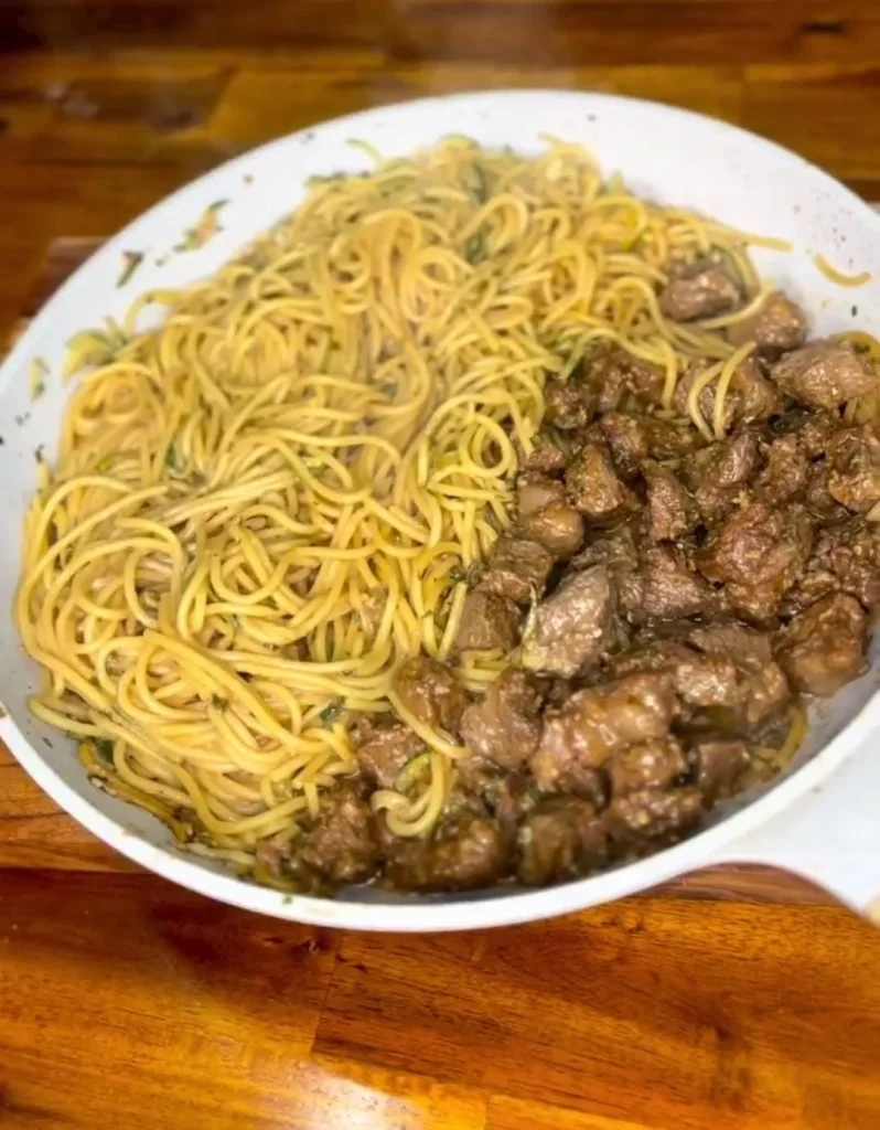Garlic Butter Steak Bites with Zucchini Noodles