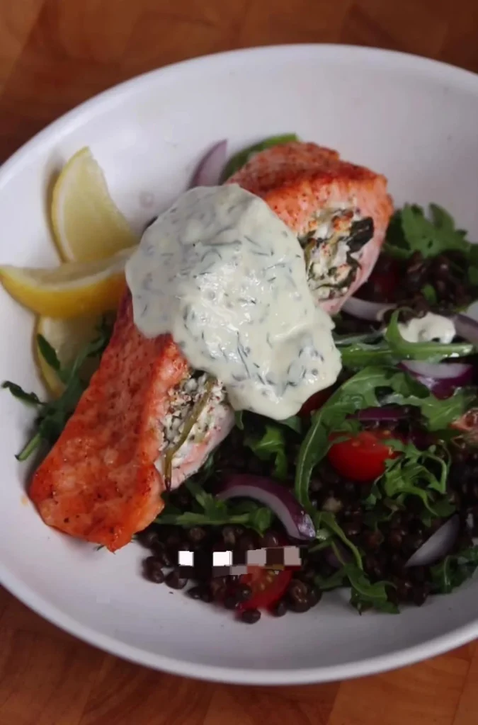 Spinach and Feta Stuffed Salmon