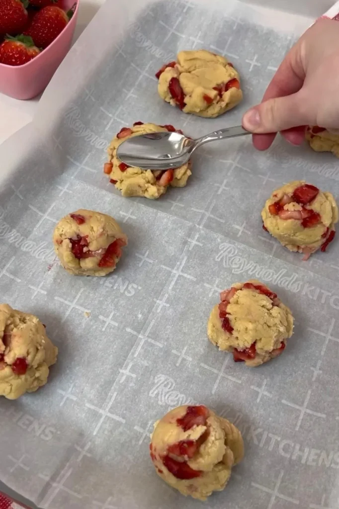 Strawberry Cream Cheese Bridal Shower Cookies