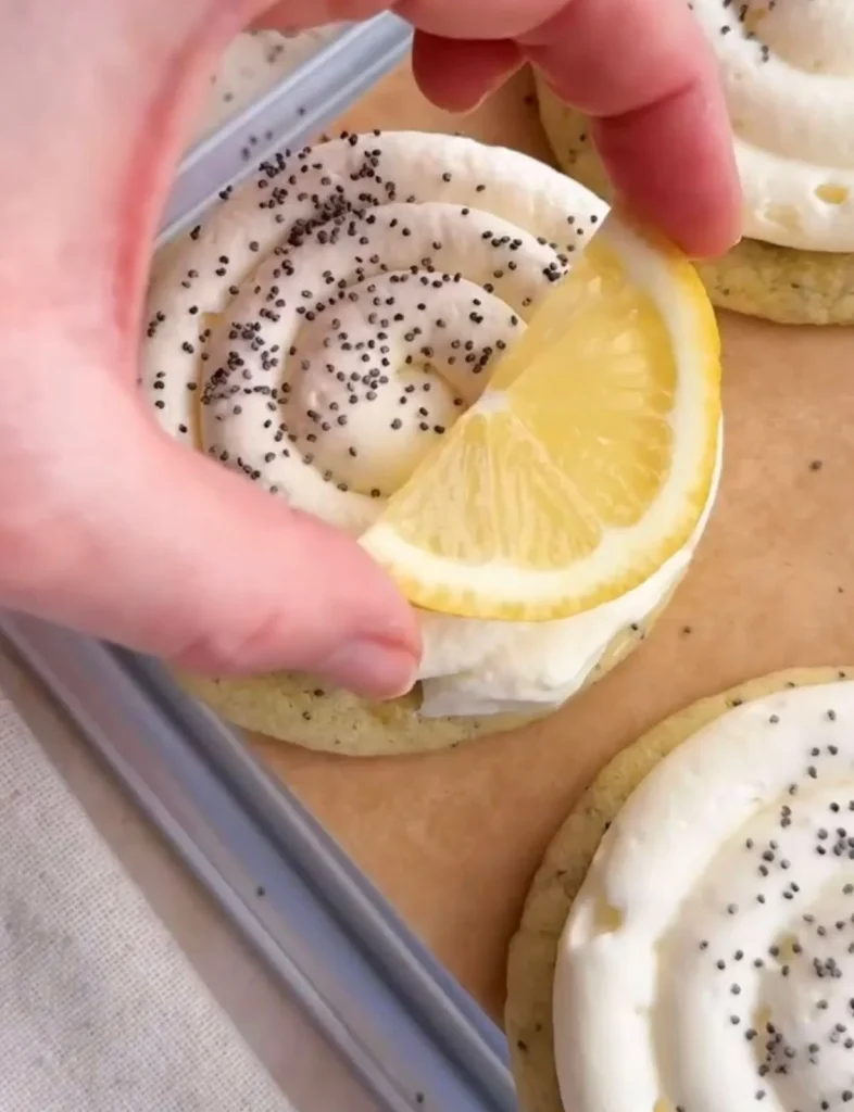 Lemon Poppy Seed Bridal Shower Cookies