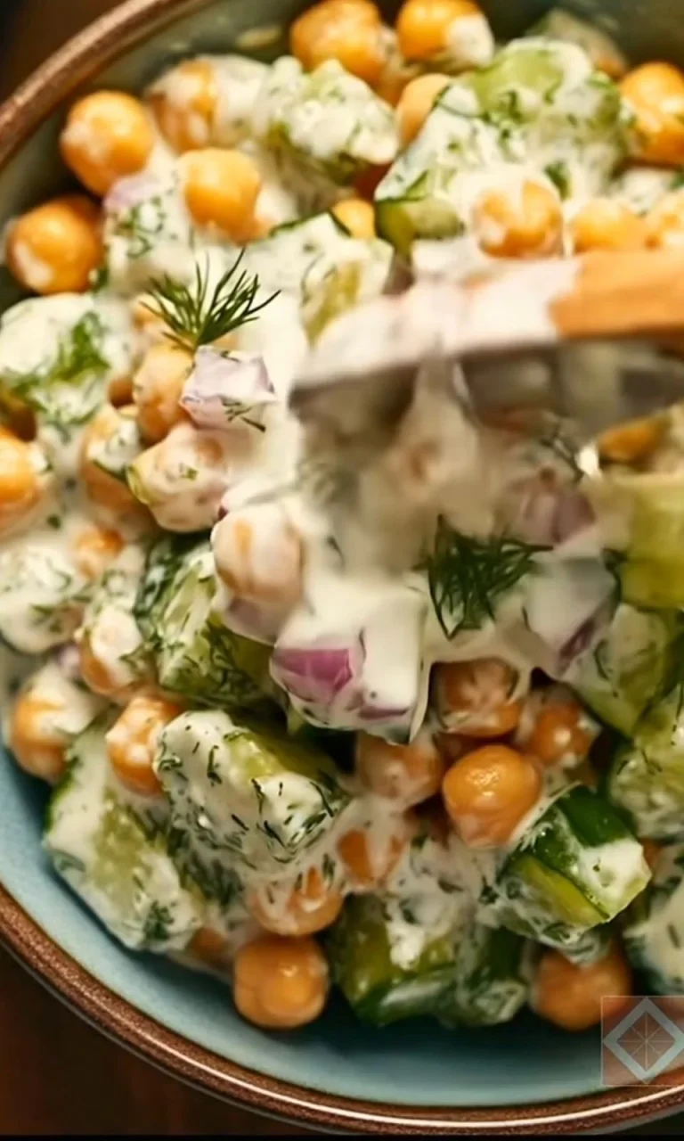 Mediterranean Chickpea & Cucumber Salad
