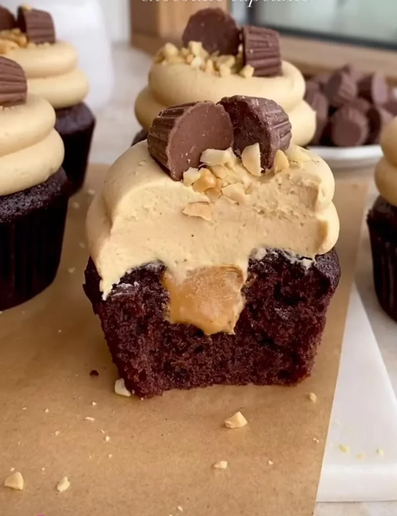 Chocolate Peanut Butter Cupcakes