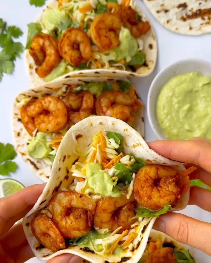 Shrimp and Avocado Tacos