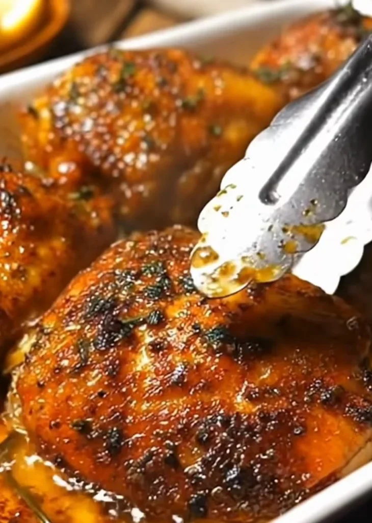 Baked Lemon Herb Chicken Thighs