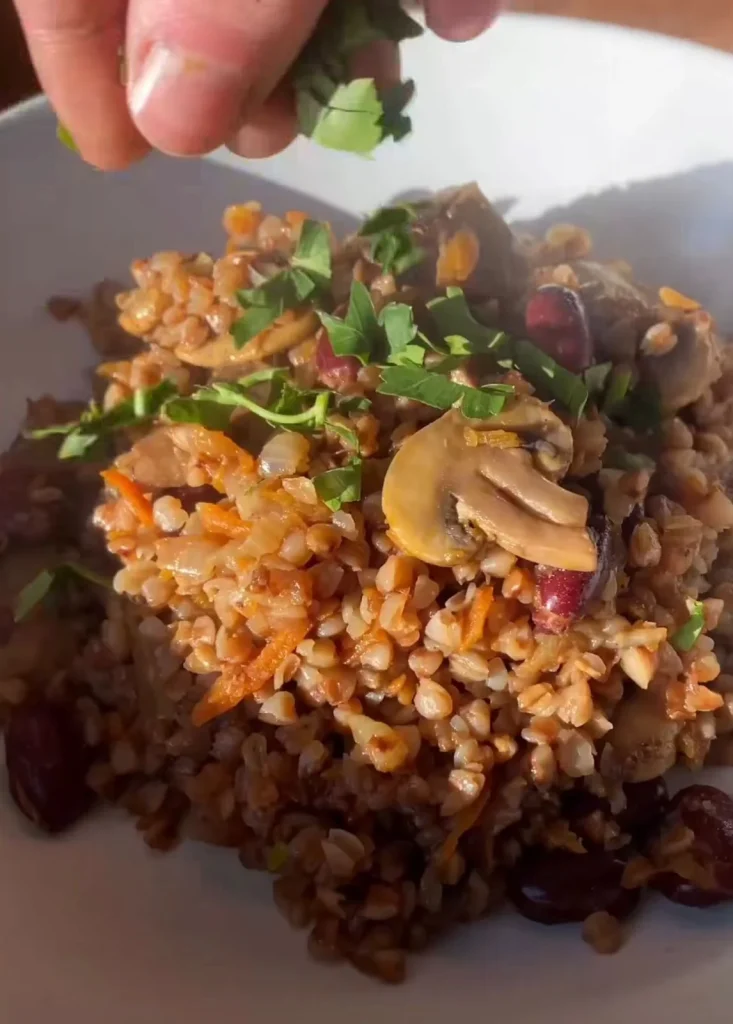 Savory Buckwheat and Mushroom Bowl