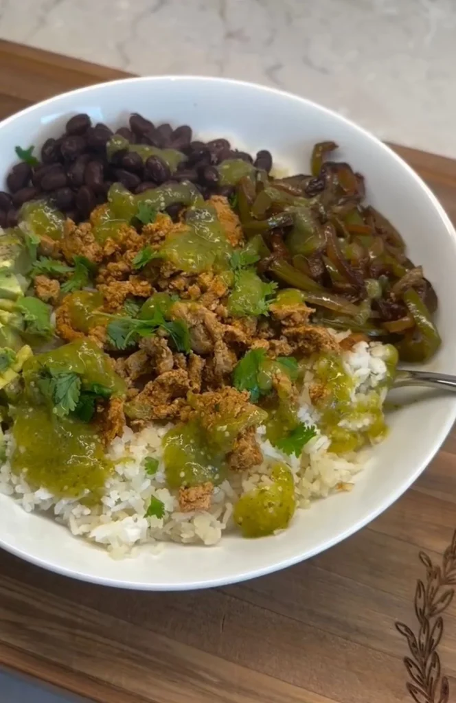 Spicy Ground Turkey Taco Salad Bowl