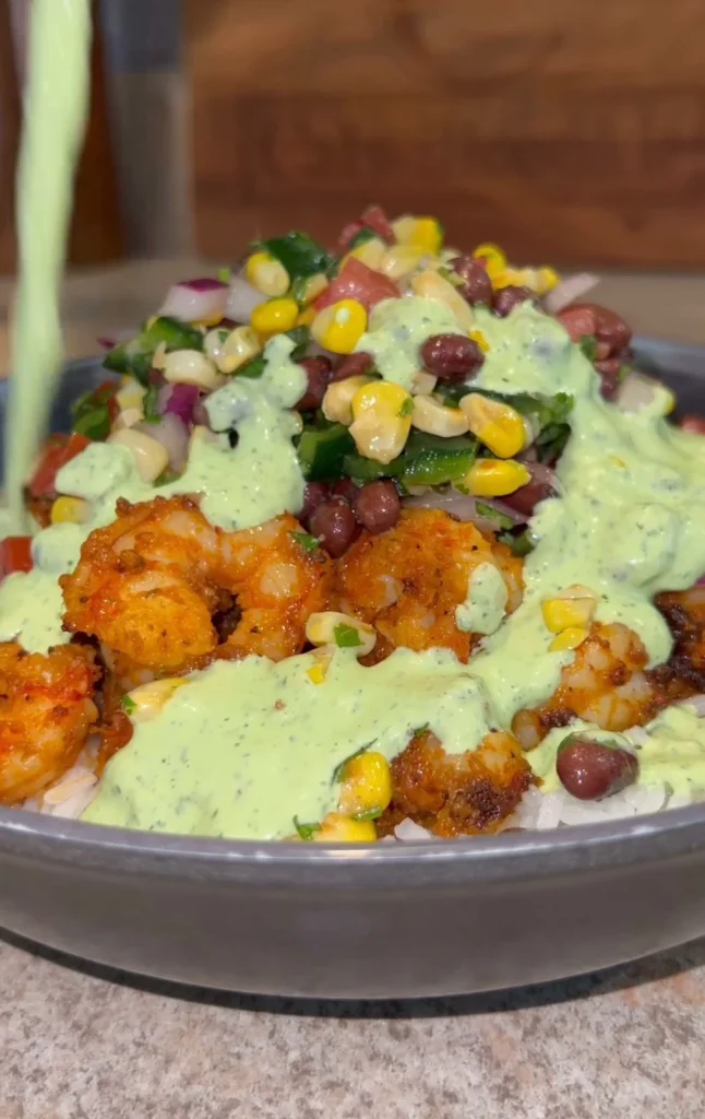 Cilantro Lime Shrimp Taco Salad Bowl