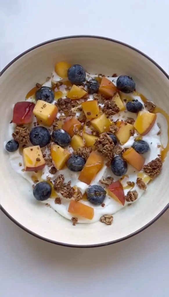 Yogurt Peach Parfait