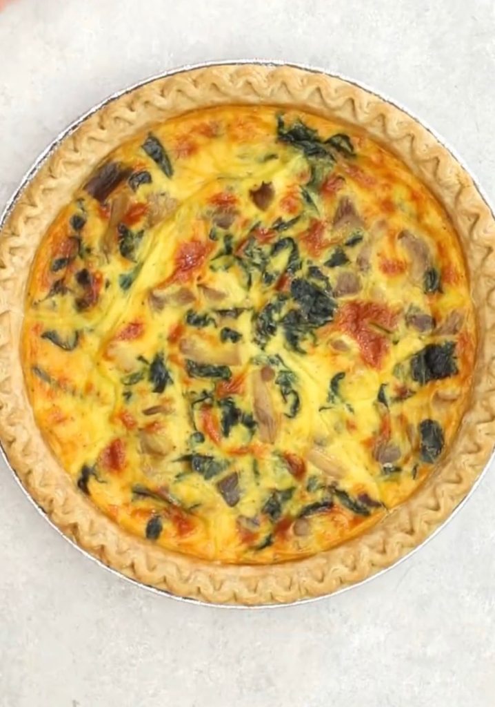 Spinach and Mushroom Quiche