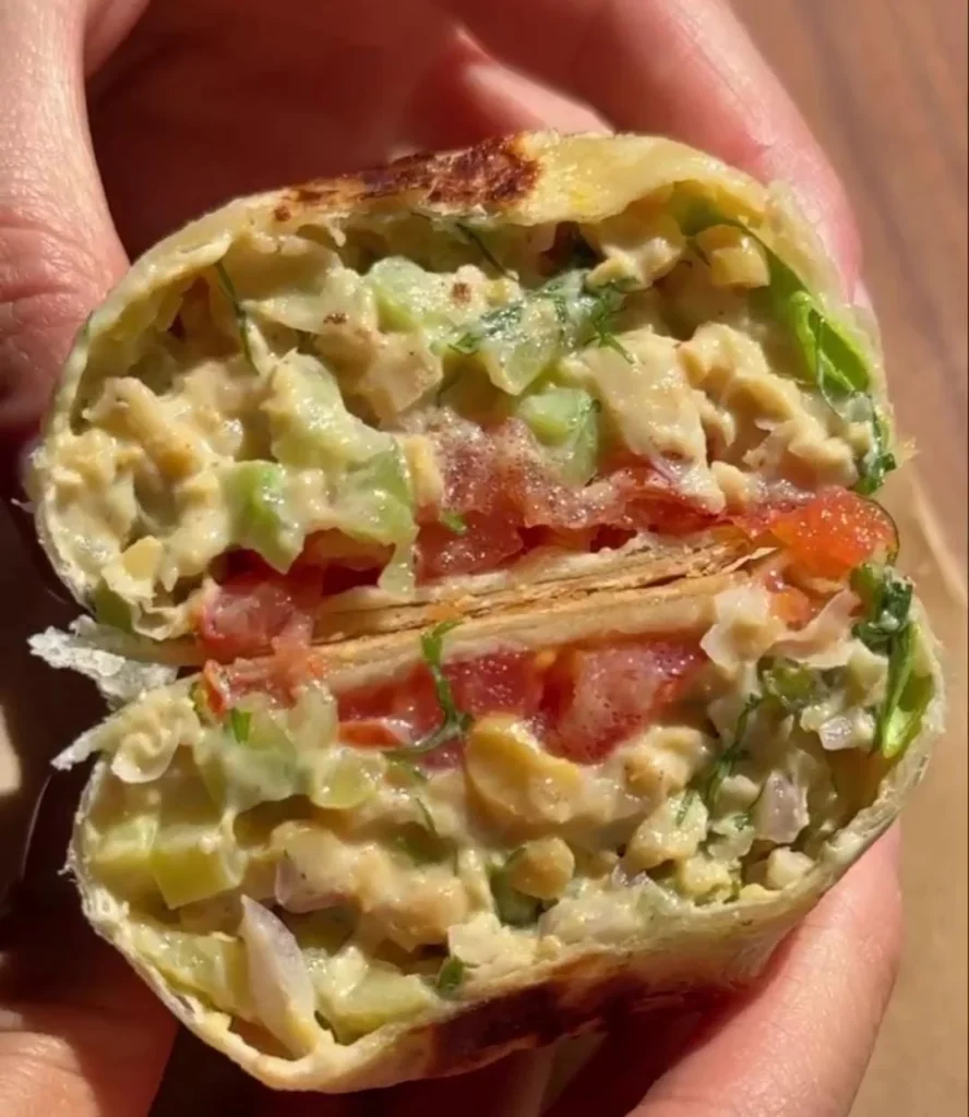 Greek Chickpea Salad Wrap