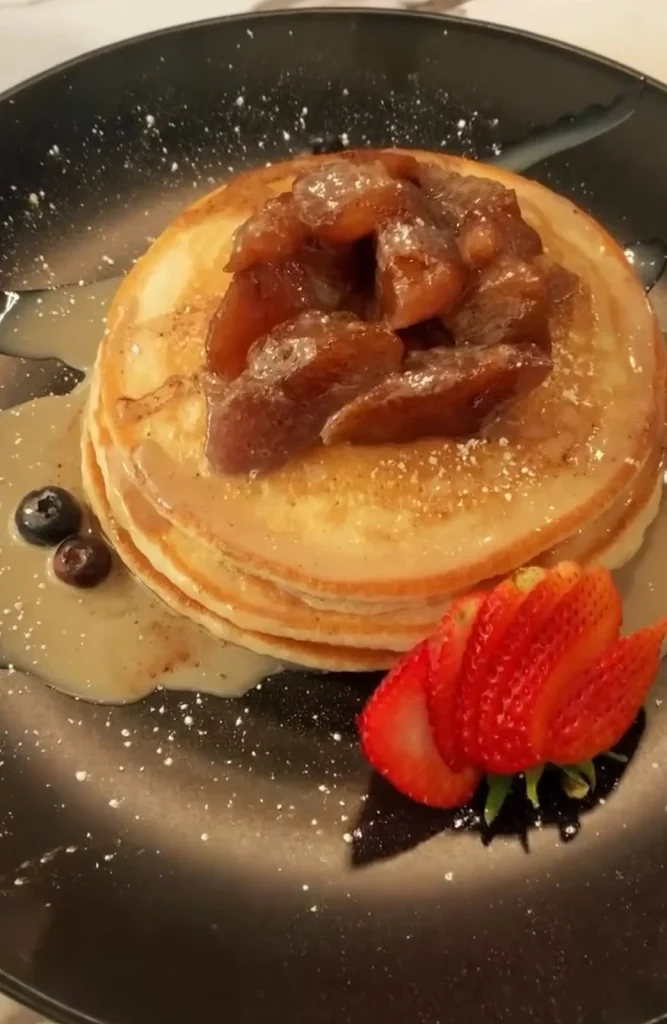 Sourdough Pancakes with Honey Drizzle