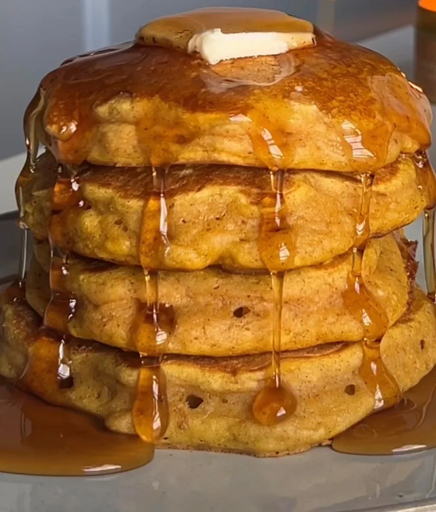 Pumpkin Sourdough Pancakes