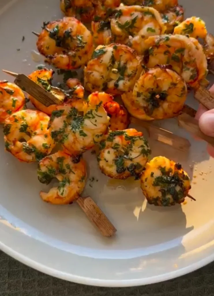 Grilled Lemon Garlic Shrimp Skewers