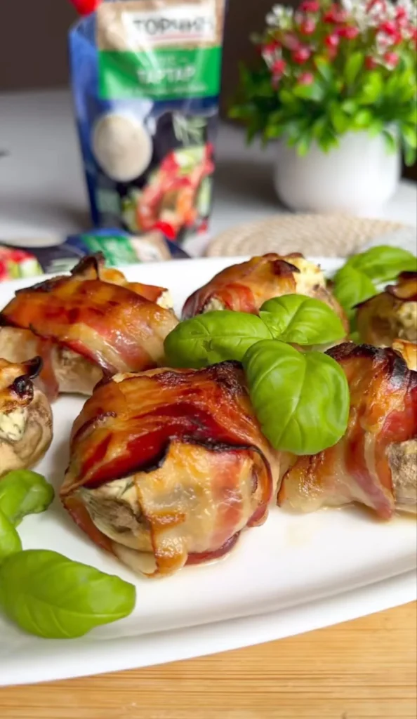 Mushroom Swiss Bacon Bites