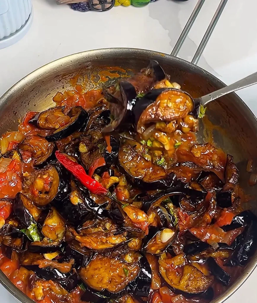 Mediterranean Baked Eggplant & Chickpeas