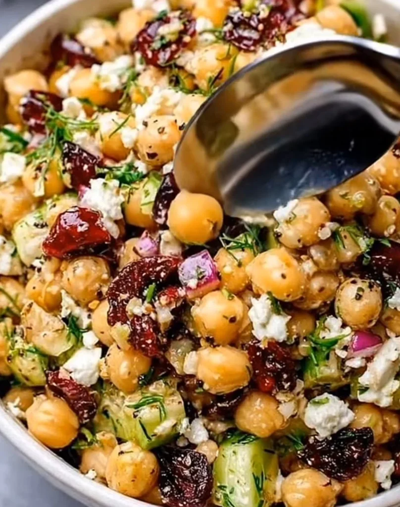 Mediterranean Chickpea Salad with Feta