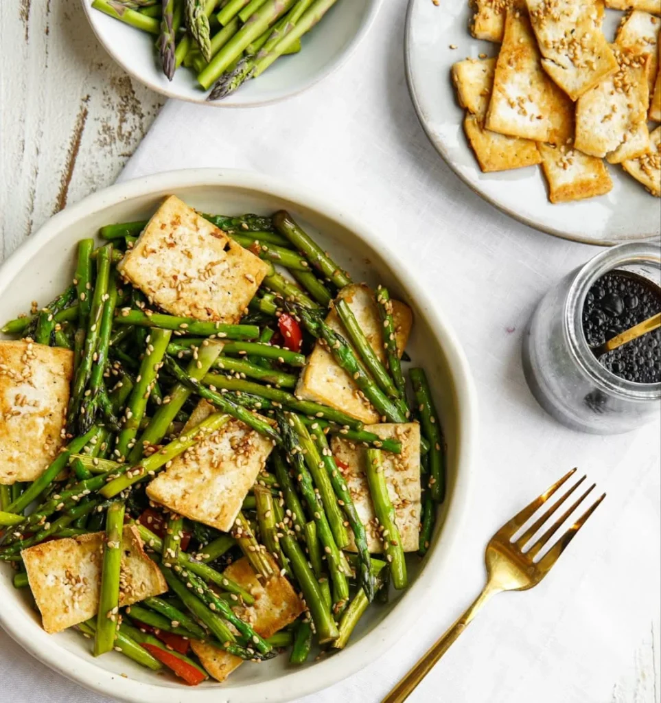 Lemon Garlic Asparagus Stir Fry
