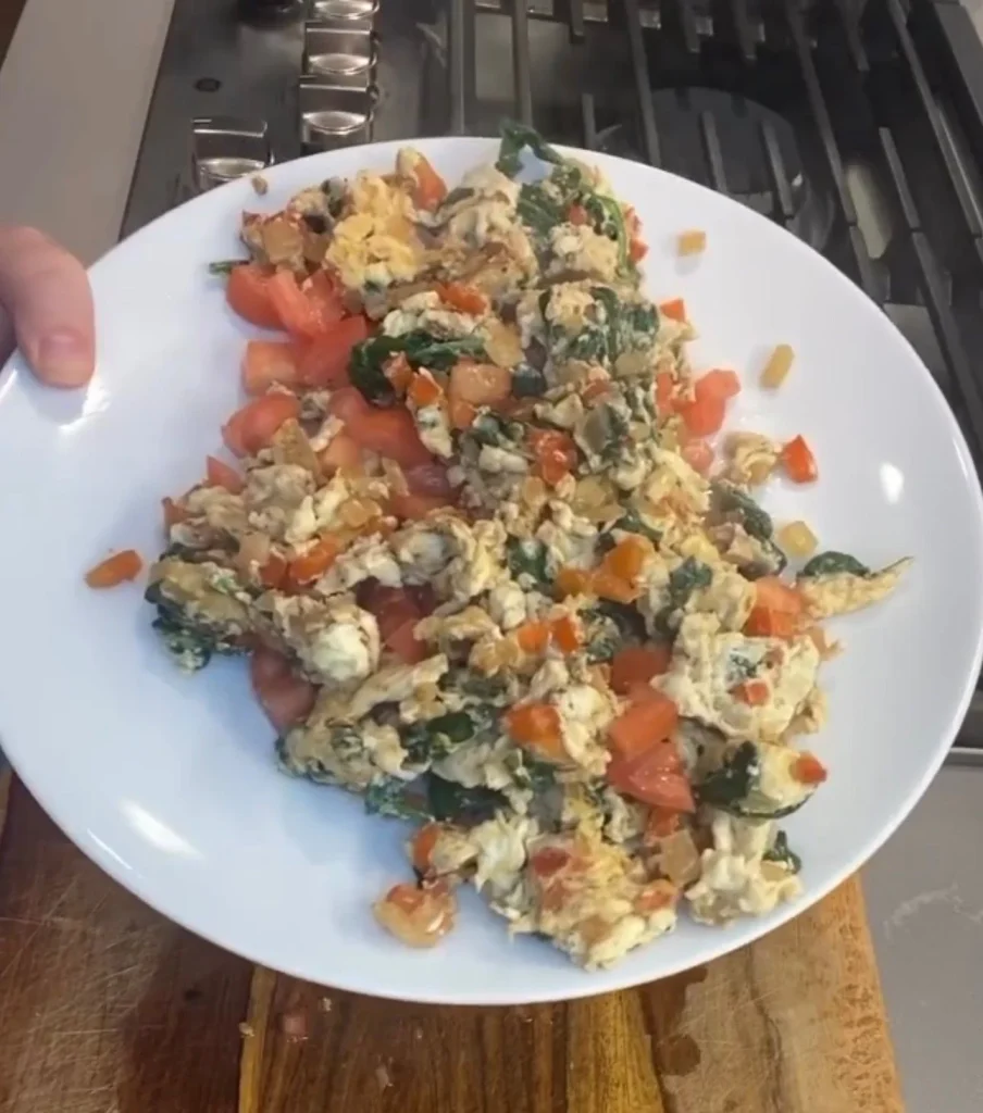 Egg White Veggie Scramble Bowl