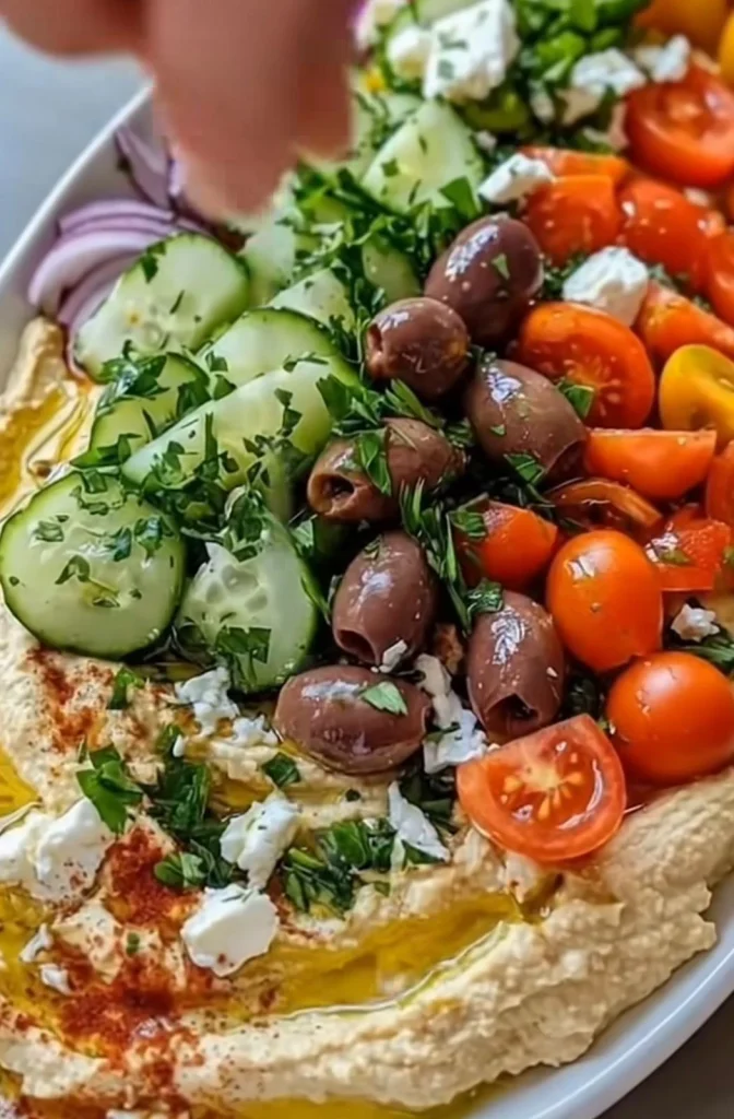 Hummus Veggie Plate