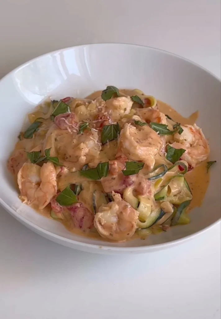 Zucchini Shrimp Noodle Bowl