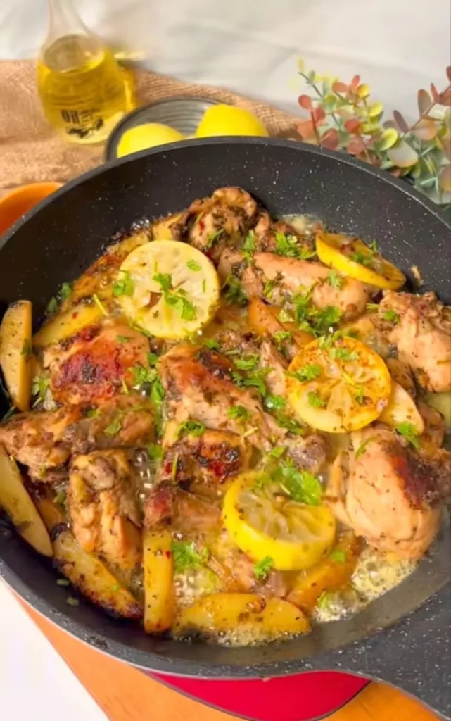 Lemon Garlic Chicken Light Bowl | Low Calorie Dinner