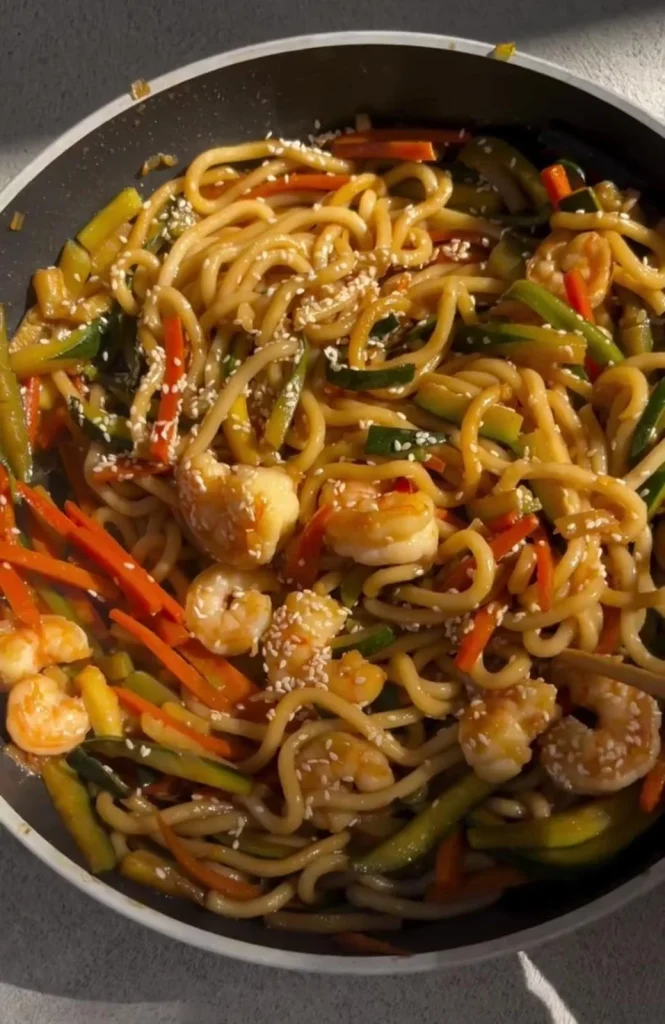 Zucchini Noodle Shrimp Bowl