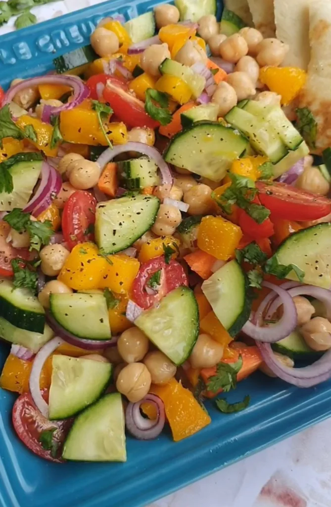 Fresh Chickpea Crunch Salad (Light but Satisfying)