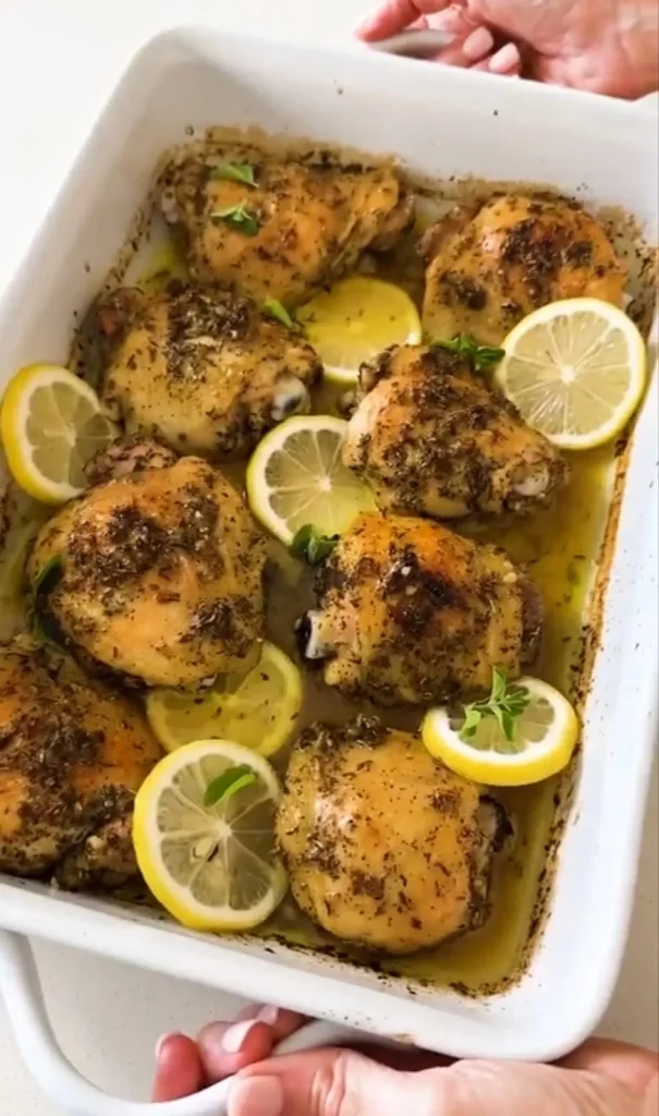 Lemon Herb Baked Chicken Thighs