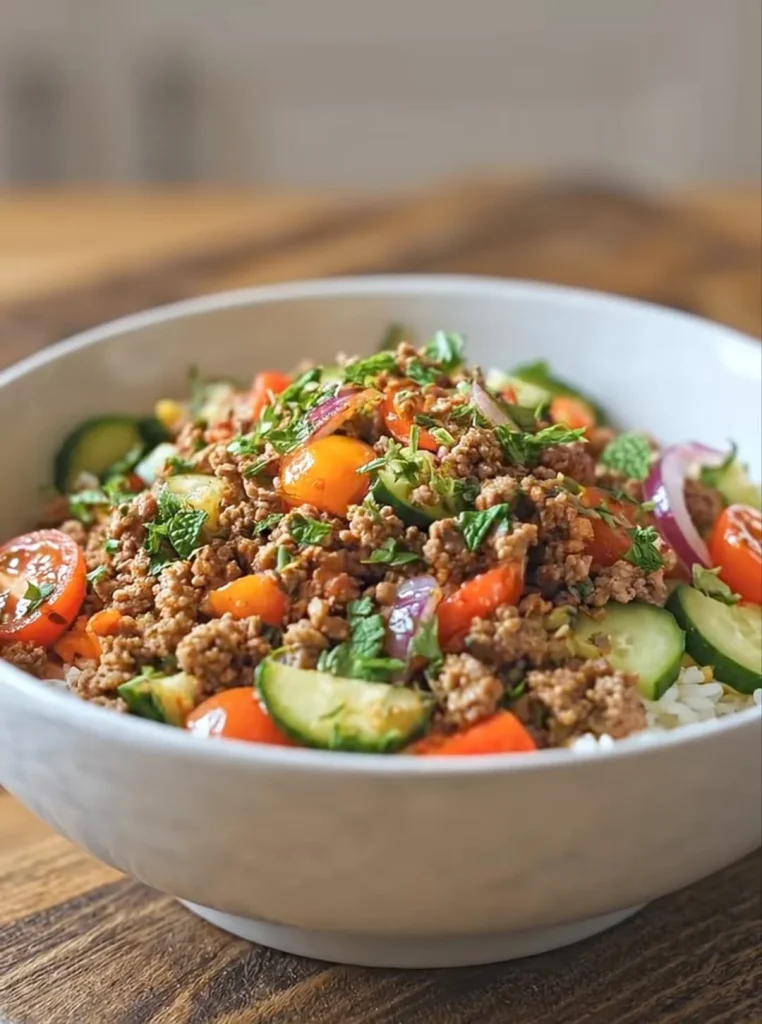Mediterranean Beef Bowl