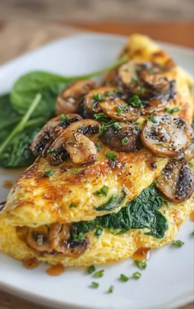 Spinach Mushroom Egg White Protein Bowl