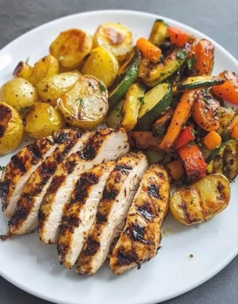 Grilled Chicken Sweet Potato Balanced Protein Plate