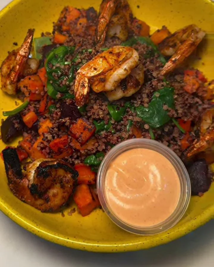 Shrimp & Quinoa Veggie Bowl